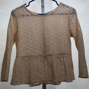 Kimchi Blue Eyelet Top, Size S